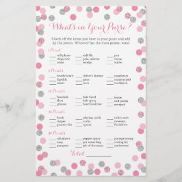 Glitter rosa e prateado O que há no Jogo da bolsa