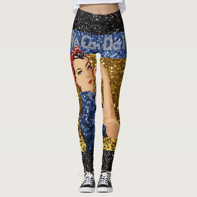 glitter rosie as leggings do rio (Frente)