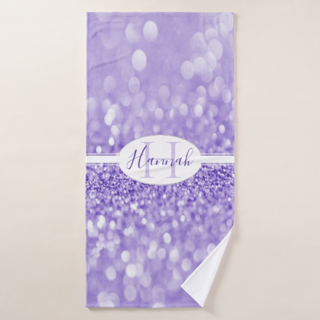 Glitter Roxo Personaliza Toalhas de Banho (Toalha de Banho)