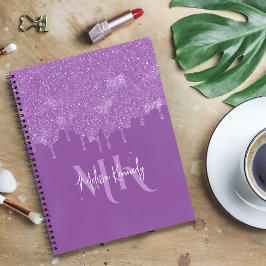 Glitter Roxo-Roxo-Chic Gota Monograma e Nome