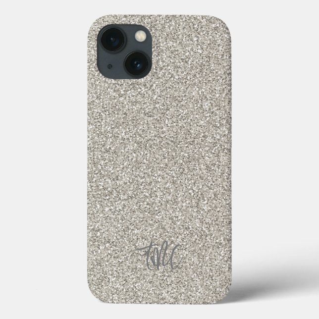 Glitter Silver INITIALS Glam Luxury Moderno Legal (Verso)