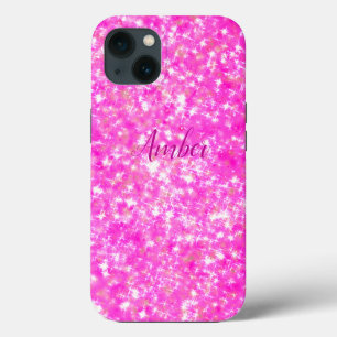 Glitter Sparkle Rosa Quente Personalizado