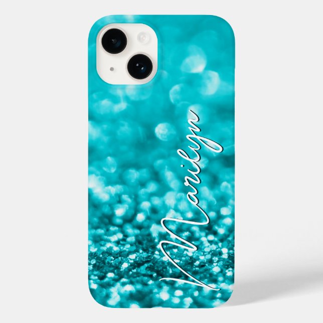 Glitter Turquesa Personalizado (Verso)