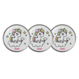 Glitter Unicórnio PINK Stars Golfer Personalizado 
