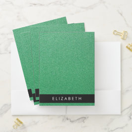 Glitter Verde, Fundo Glitter, Seu Nome