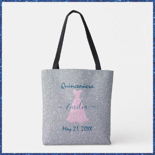 Glittering Quinceanera Comemorando Tote Bag