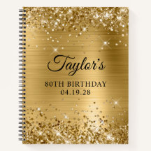 Glittery Gold Foil 80 Birthday Guest