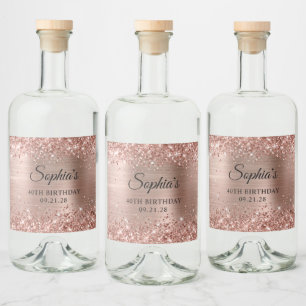 Glittery Rose Gold Foil 40º Aniversário