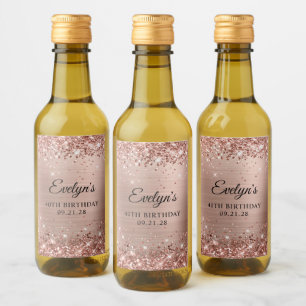 Glittery Rose Gold Foil 40º Aniversário