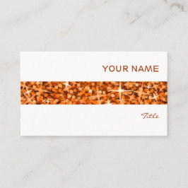 Glitz cartão de visita branco de faixa laranja