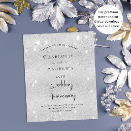 Glitz de aniversário de casamento da 25 de prata