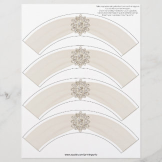 Glitz e Glam Cupcake Wrap - Creme