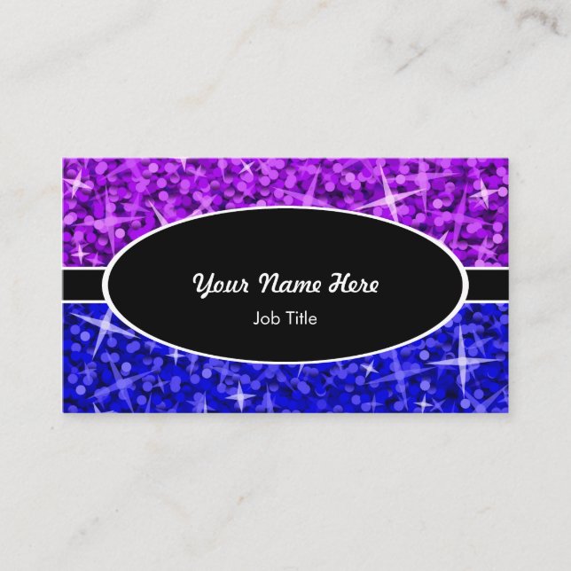 Glitz Mistura Roxo cartão de visita (Frente)