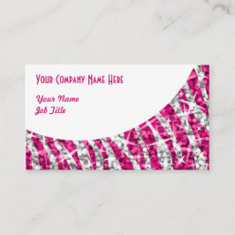 Glitz Zebra cartão de visita