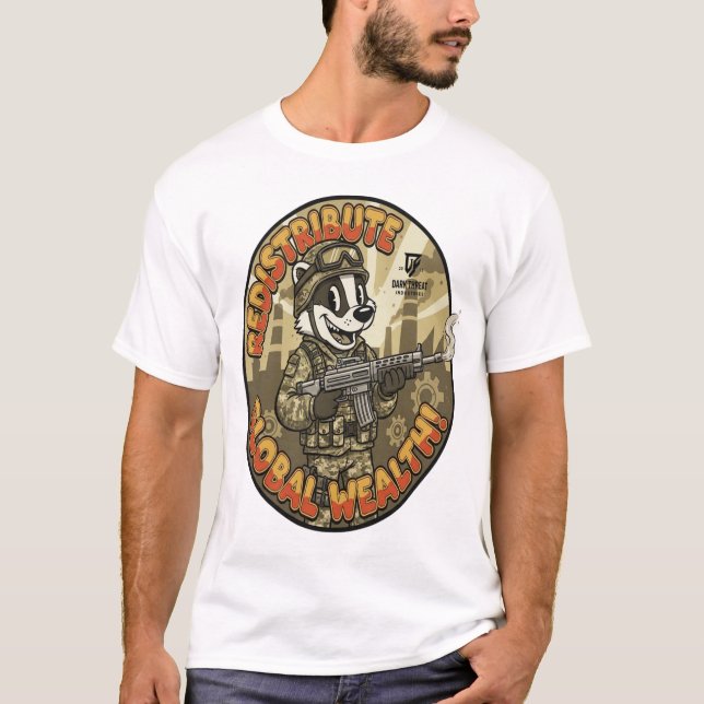 Global Wealth Badger T-Shirt (Frente)