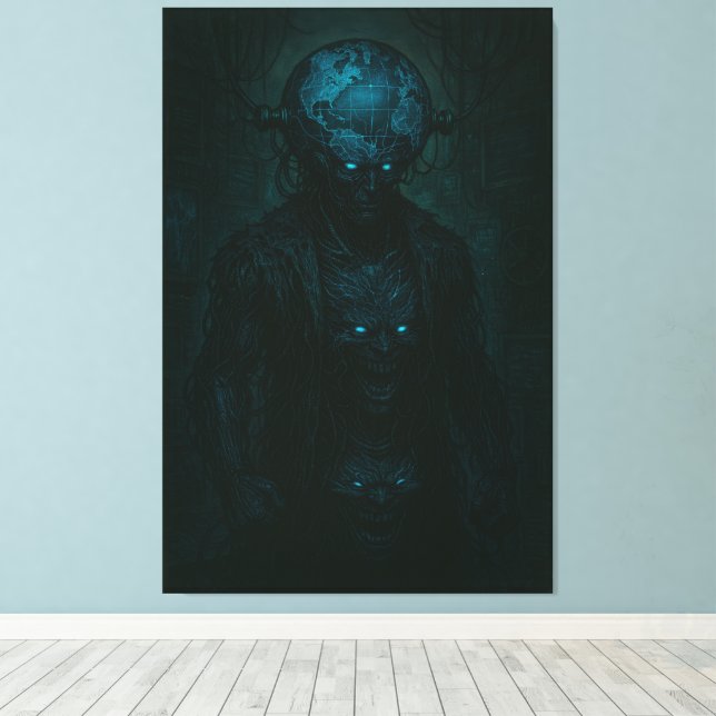 GLOBEHEAD Canvas Print (Insitu(piso de madeira))