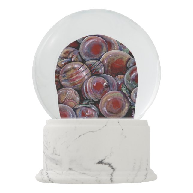 Globo De Neve Bolas de Natal Vermelhas (Verso)