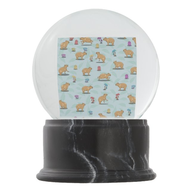 Globo De Neve Cute capybara Pattern (Frente)