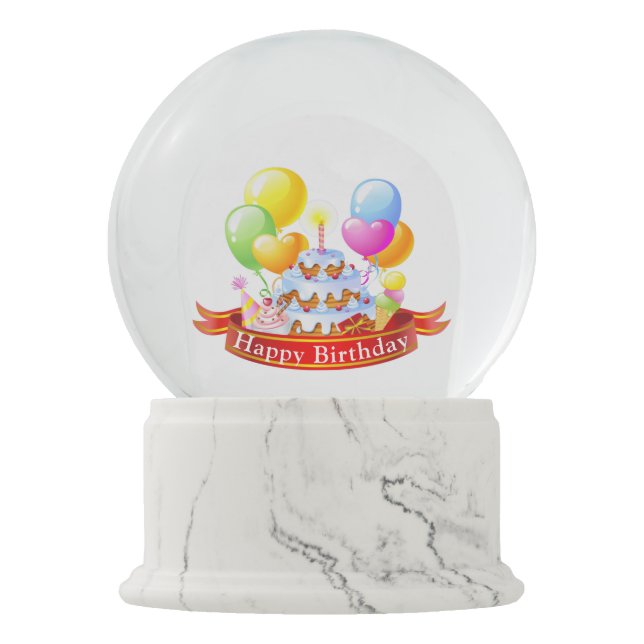 Globo De Neve Feliz aniversário (Frente)