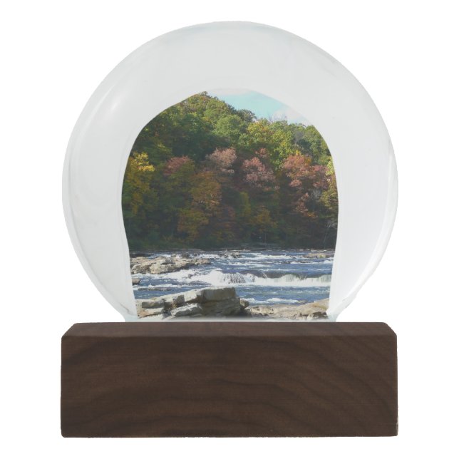 Globo De Neve Ohiopyle River Rapids in Fall Pennsylvania Autumn (Frente)