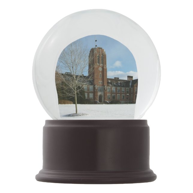 Globo De Neve Rockwell no inverno no Grove City College (Frente)
