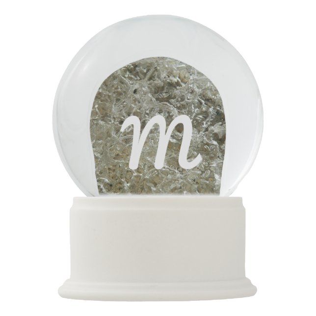 Globo De Neve Textura de Abstrato de gelo glacial (Frente)