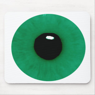 Globo ocular verde escuro Mousepad