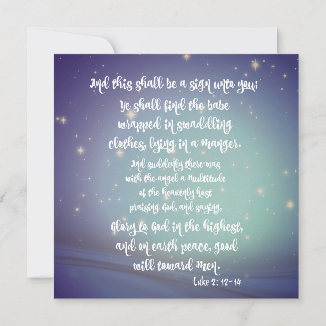 Glória a Deus nos Cartões de Natal do Luke Mais Al (Frente)