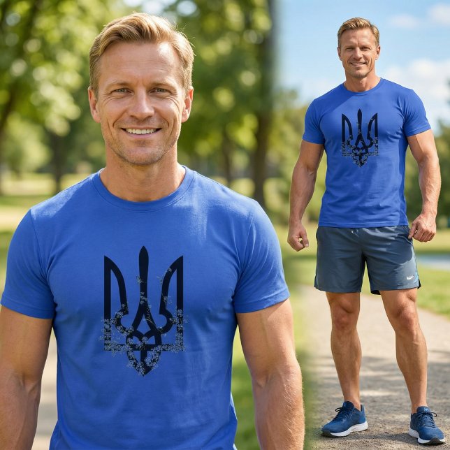 Glória aos Heróis. UCRÂNIA. Tridente. Camiseta Tri (Criador carregado)