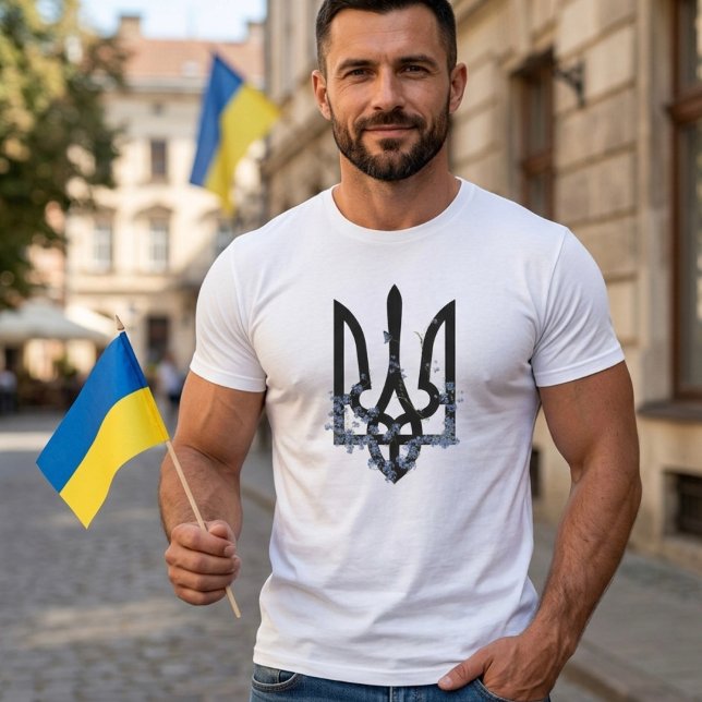 Glória aos Heróis. UCRÂNIA. Tridente. Camiseta Tri (Criador carregado)
