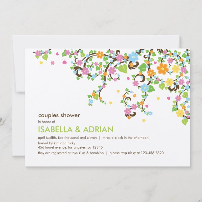 Glória Brilhante Convite para Chás de fraldas Exte (Frente)