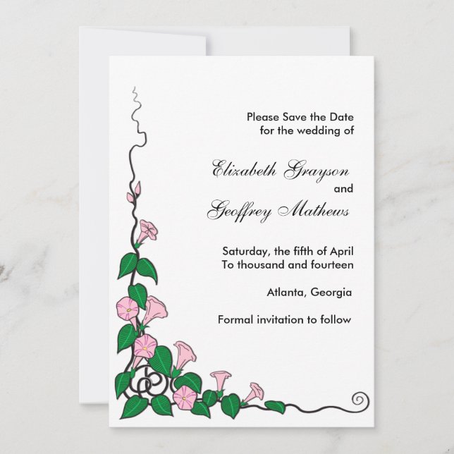 Gloria - cartões salve a data (Frente)