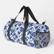 Glórias Matutinas Azul Cobalto Branco Estilo Delft