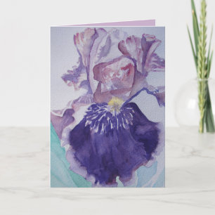 Glorioso Cartão de Saudação Iris Purple Waterco