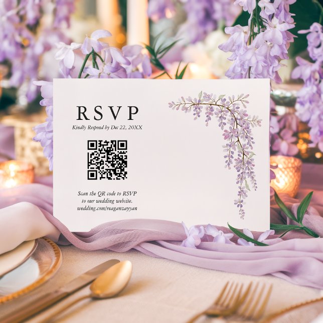 Glorioso Código QR de Resposta de Casamento com Wi (Criador carregado)