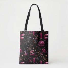 Glossy Gothic Halloween Glam Tote Bag