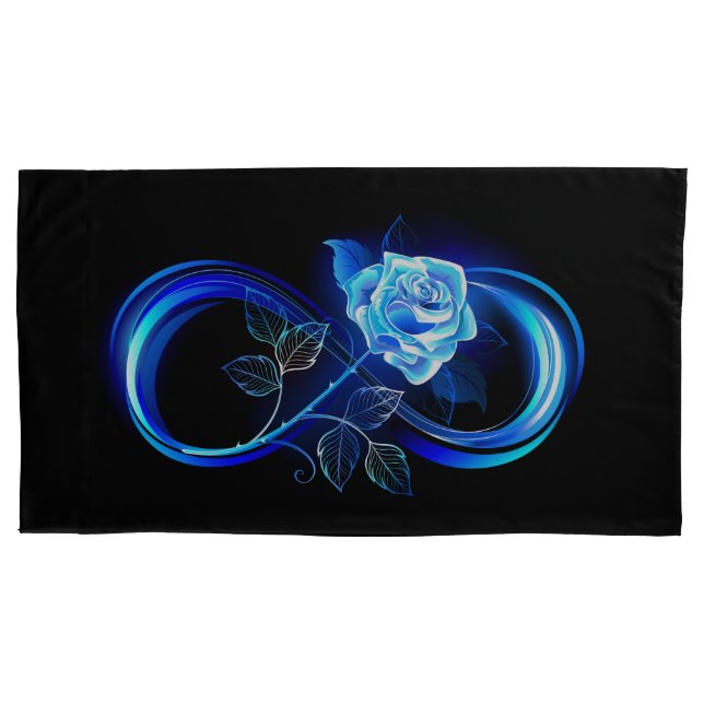 Glowing infinity with blue rose (Frente-Esquerda)