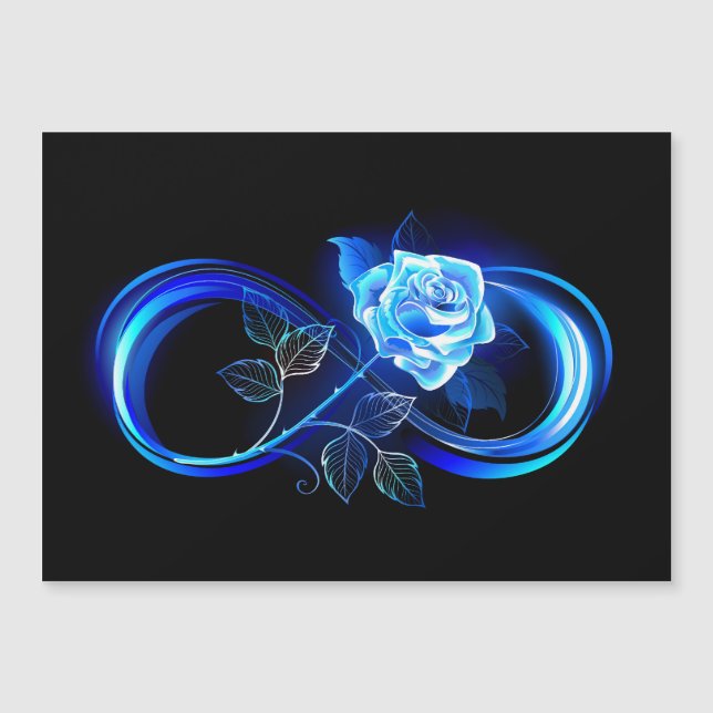 Glowing infinity with blue rose (Frente)