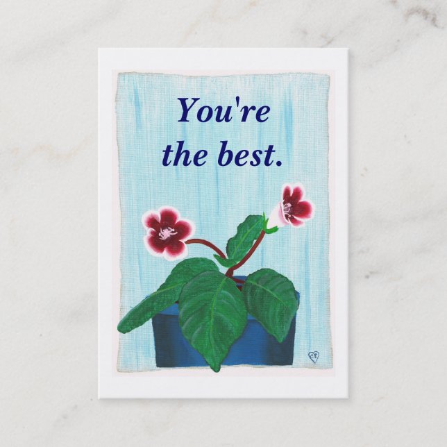 Gloxinia Flower, Sua Mensagem, Cartões de visitas (Frente)