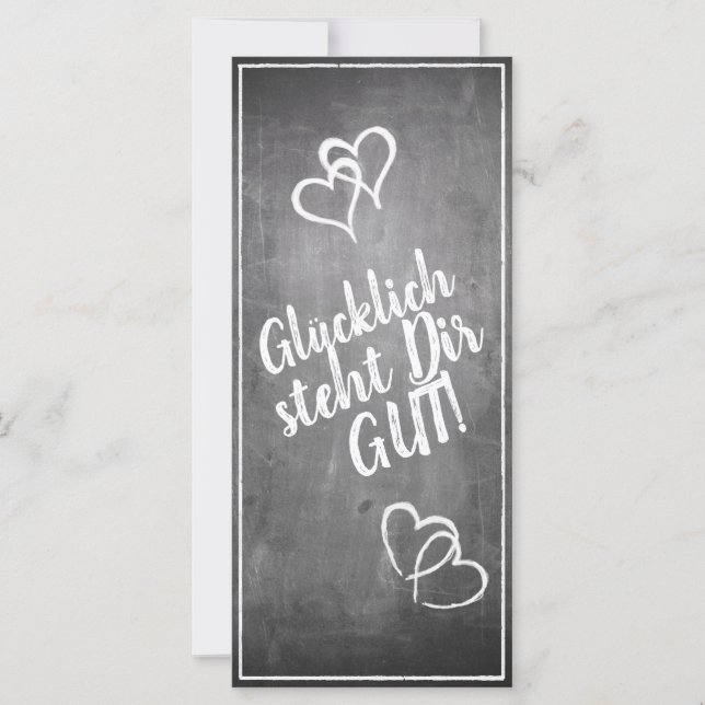 Glücklich, Dir, instinto! - im Kreidetafelstil (Frente)