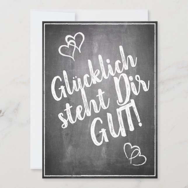 Glücklich, Dir, instinto! - im Kreidetafelstil (Frente)