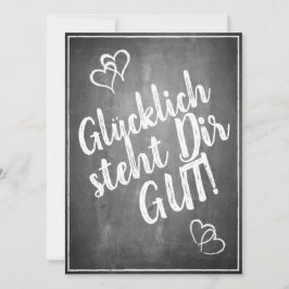 Glücklich, Dir, instinto! - im Kreidetafelstil