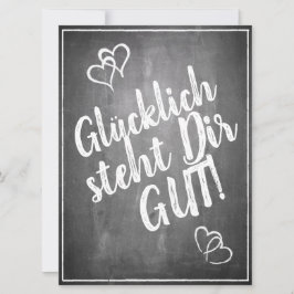 Glücklich, Dir, instinto! - im Kreidetafelstil