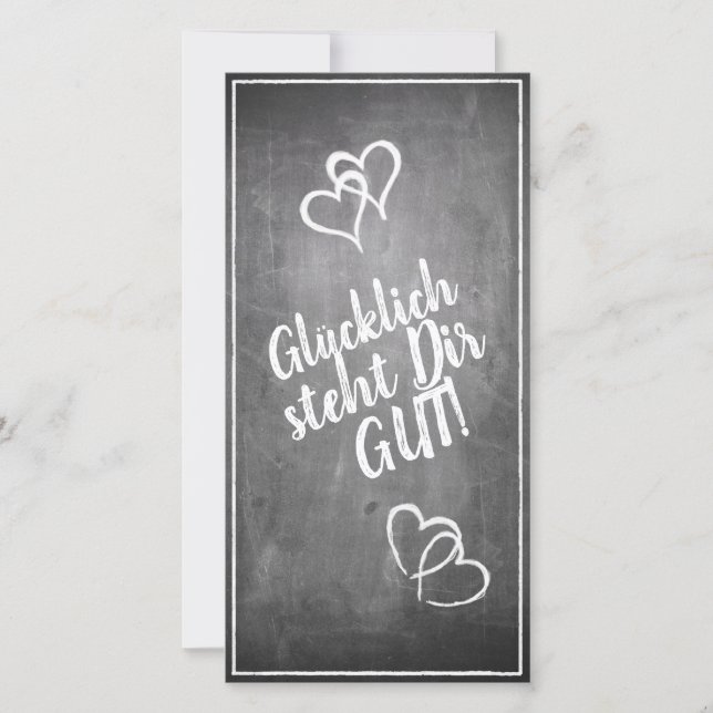 Glücklich, Dir, instinto! - im Kreidetafelstil (Frente)