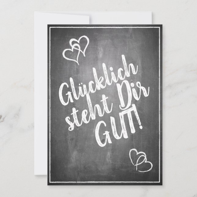 Glücklich, Dir, instinto! - im Kreidetafelstil (Frente)