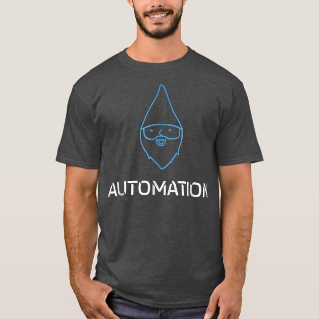 Gnome Camisetas Gnome Automação Funny Geek e Nerdy (Frente)