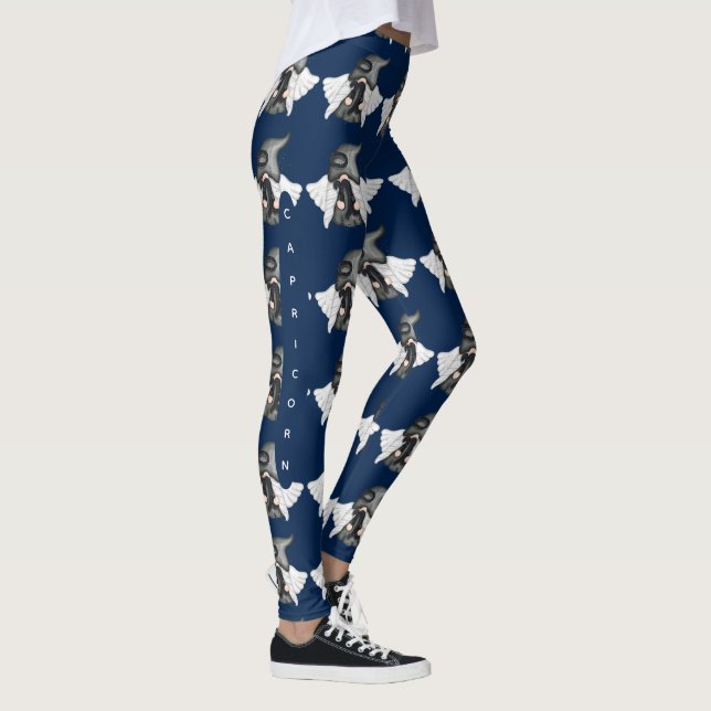 Gnome Capricorn Astrology Sinal de Anjo Leggings (Direita)