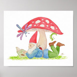 Gnome com impressão de Arte do Livro Insect