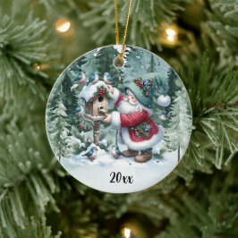 Gnome - Feliz Natal Através das Distâncias Enfeite