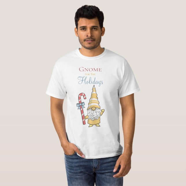Gnome Para A Camisa De Natal Festiva Férias (Frente Completa)